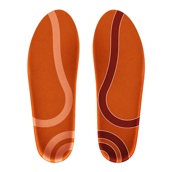 Orange custom insole mold for active work footwear